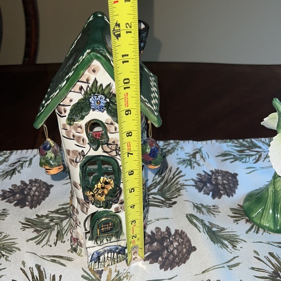 Blue Sky Pottery sculpture cottage figurine Castle candle holder - Picture 8 of 9